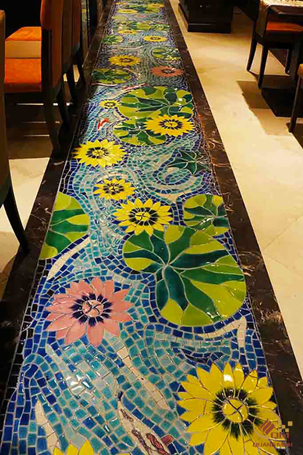 Hoàn thiện dự án gốm mosaic tại Khách Sạn Sen Vàng