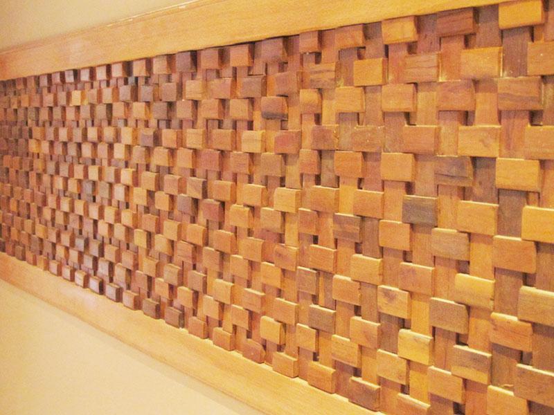 Mosaic gỗ phù hợp với ốp lát không gian nội thất gia đình