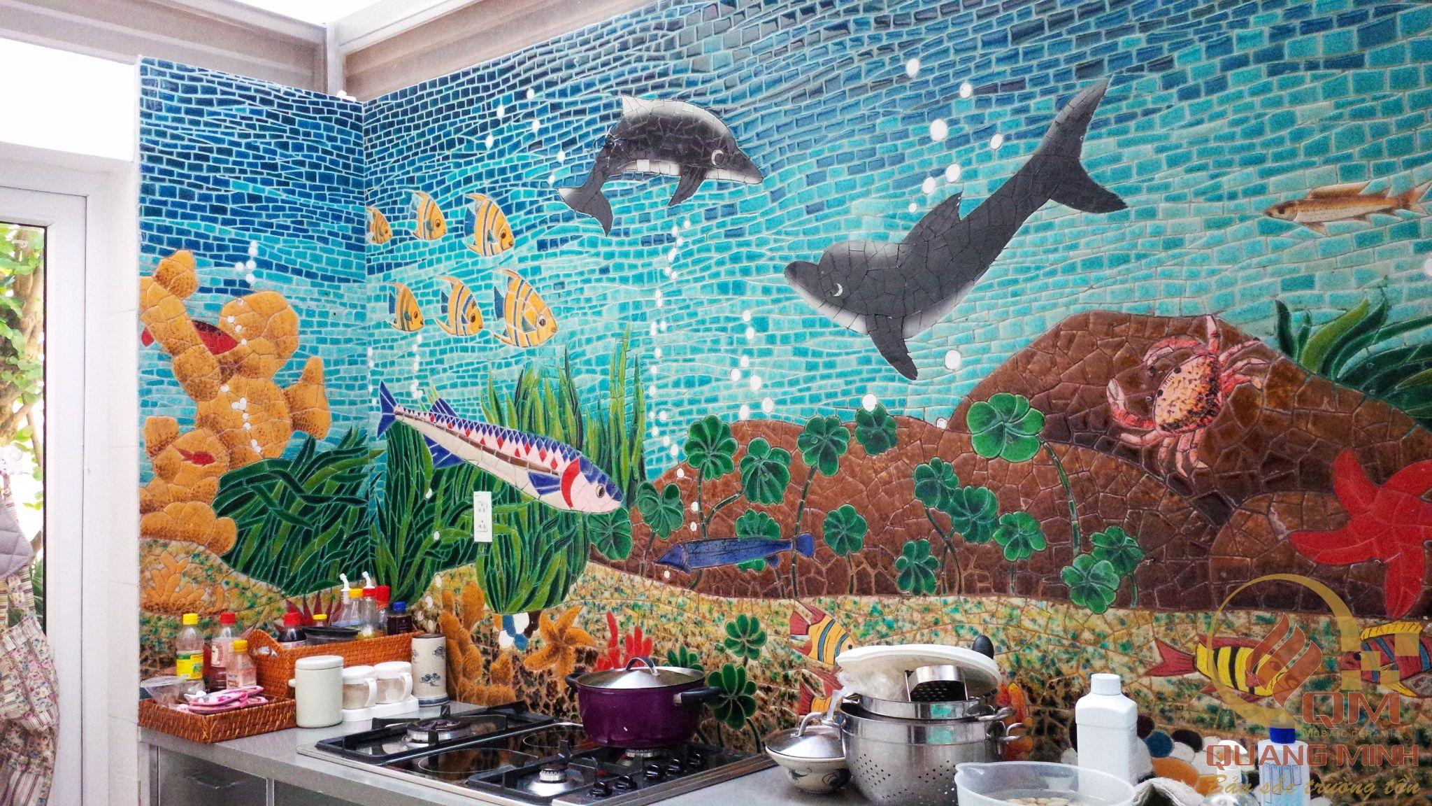 Chọn gạch mosaic ốp bếp phù hợp với phong thủy sẽ mang đến vượng khí cho gia chủ