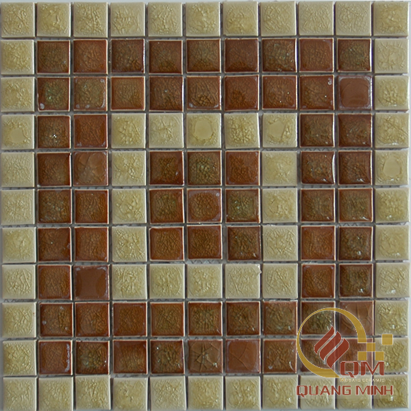 Gạch Mosaic Gốm Trộn Màu 2.3 x 2.3 QM-MT2302