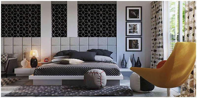 Gạch Mosaic 3D cũng được sử dụng cho phòng ngủ thêm ấn tượng và sang trọng