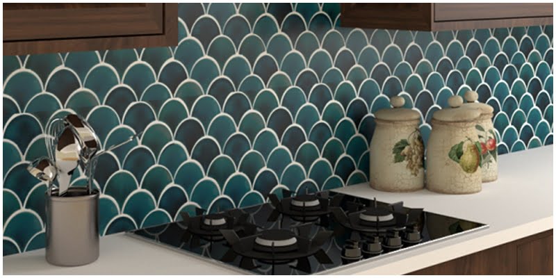 Gạch Mosaic 3D khiến không gian nhà bếp trở nên ấn tượng hơn