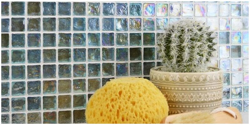 Một mẫu gạch Mosaic 3D ốp trong nhà tắm