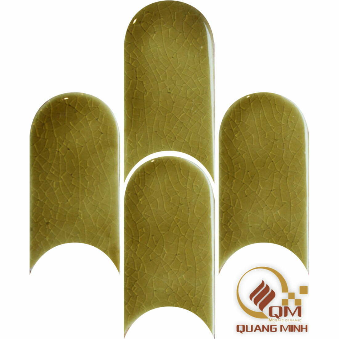Gạch Mosaic Gốm Bamboo Vàng Đồng QM-GBB03