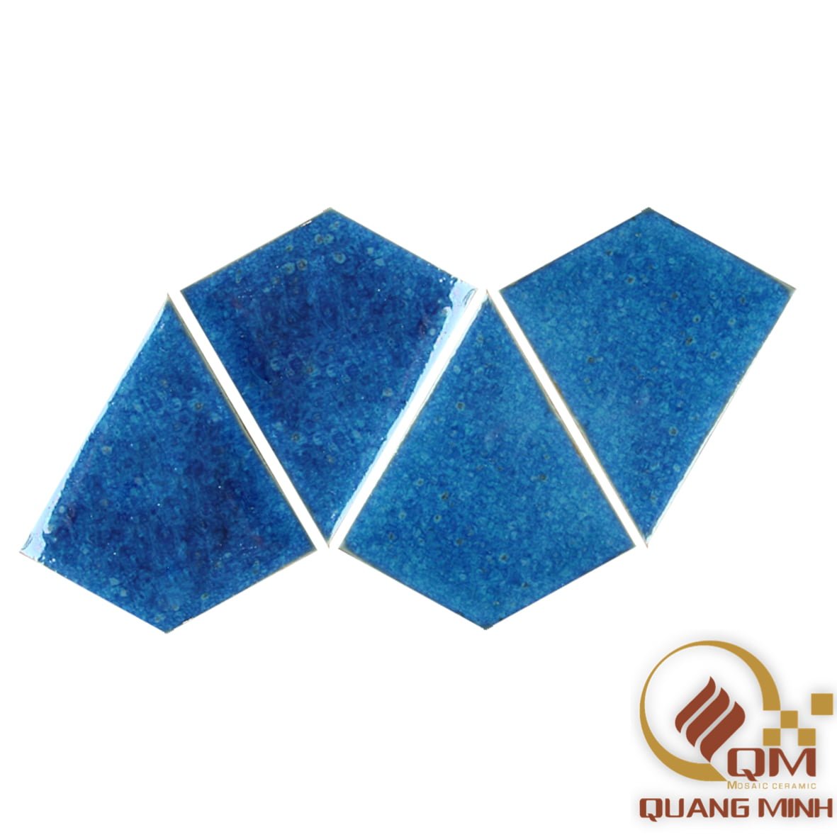 Gạch Mosaic Gốm Cánh Diều Xanh Coban QM-GCD03