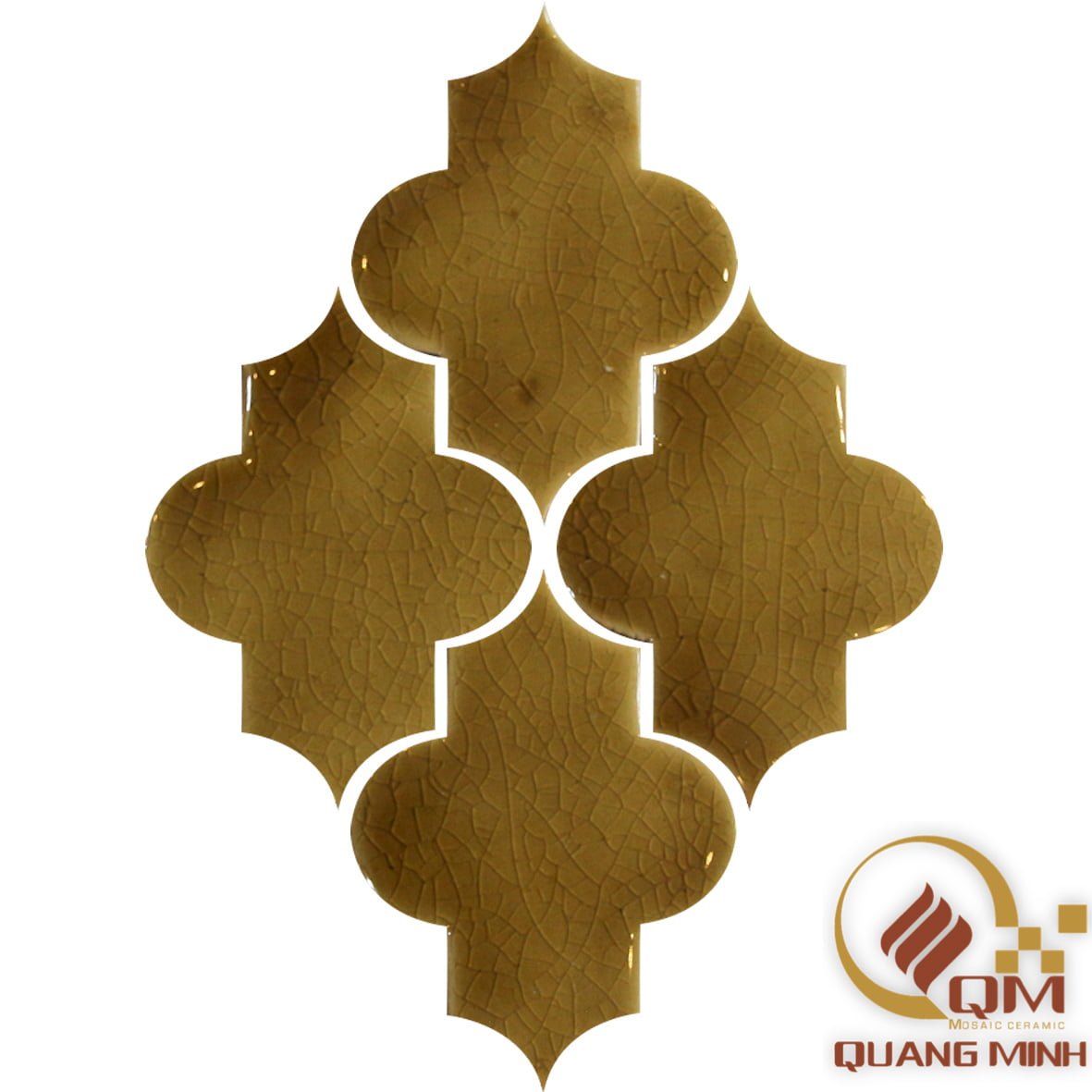 Gạch Mosaic Gốm Maroc Màu Hổ Phách QM-GMR03