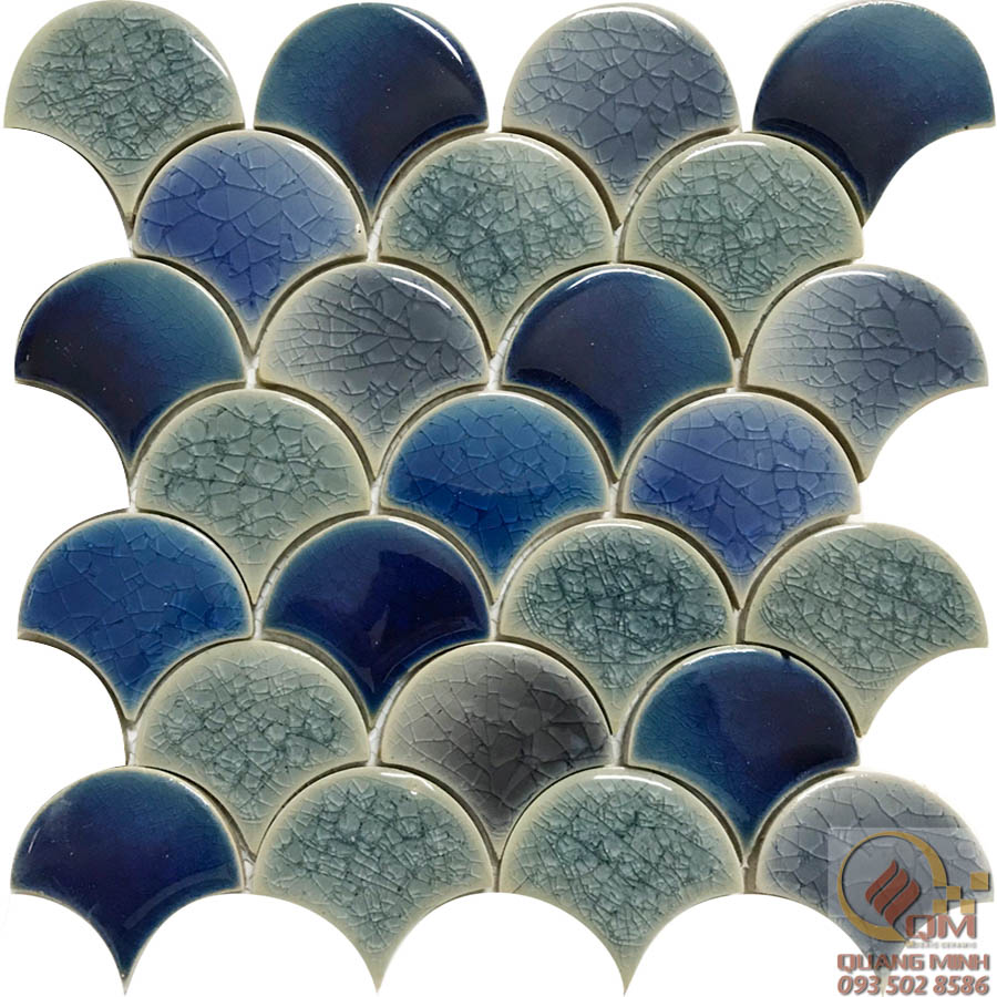 Gạch Gốm Mosaic Vẩy Cá QM-GVC09