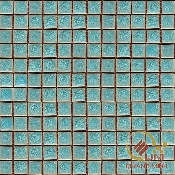 Gạch Mosaic Gốm Vuông Màu Đơn 2.3 x 2.3 QM-MD2308