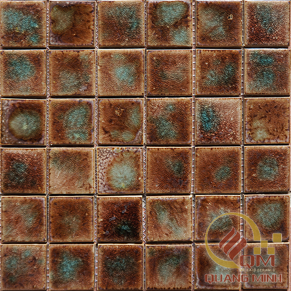Gạch Mosaic Gốm Vuông Màu Đơn 5 x 5 QM-MD520