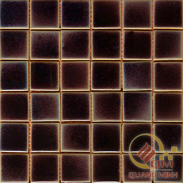 Gạch Mosaic Gốm Vuông Màu Đơn 5 x 5 QM-MD521
