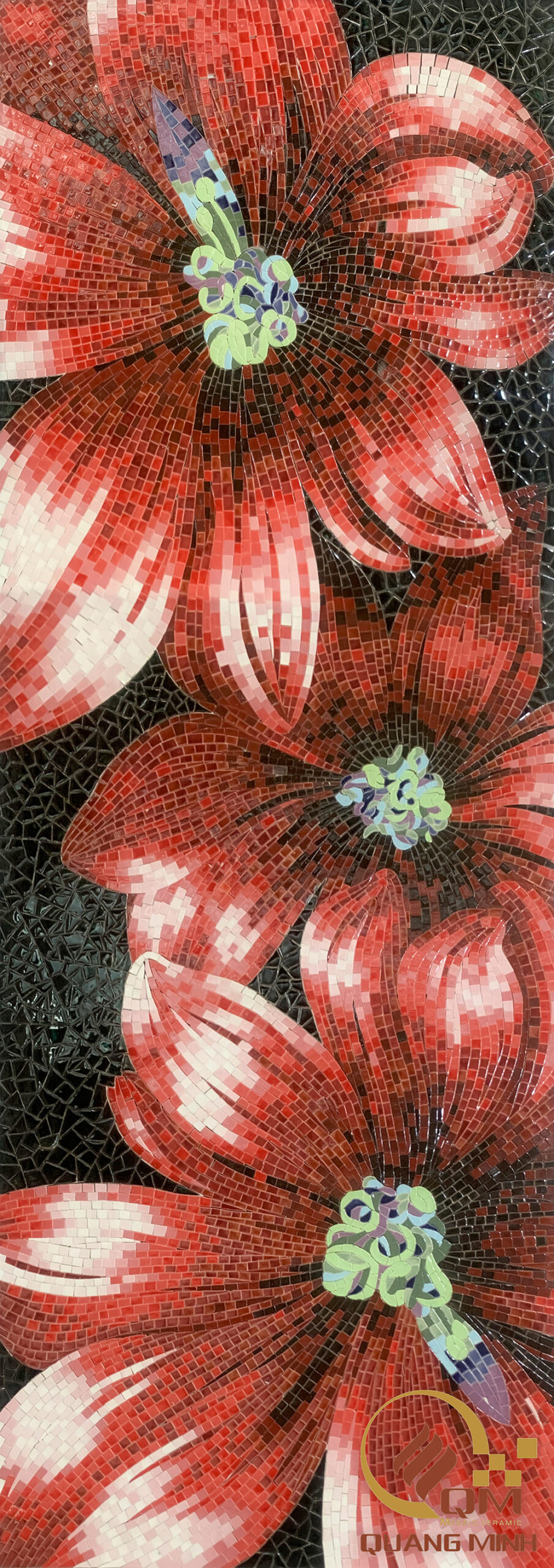Tranh Mosaic Gốm Hoa Daisy QM-DSY01