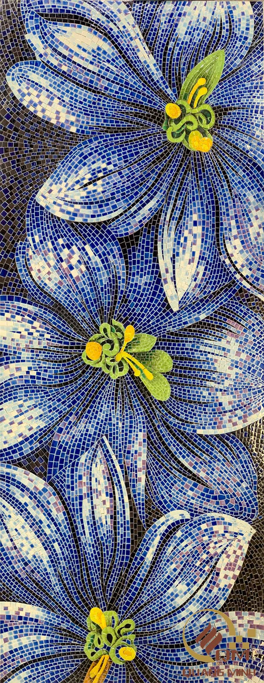 Tranh Mosaic Gốm Hoa Daisy QM-DSY03