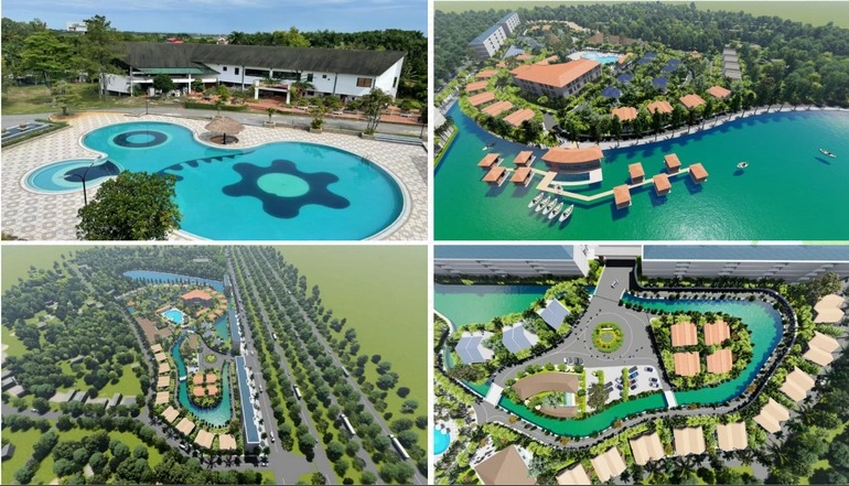 Dự án Gạch Mosaic Gốm Bể Bơi Đồng Trúc Resort