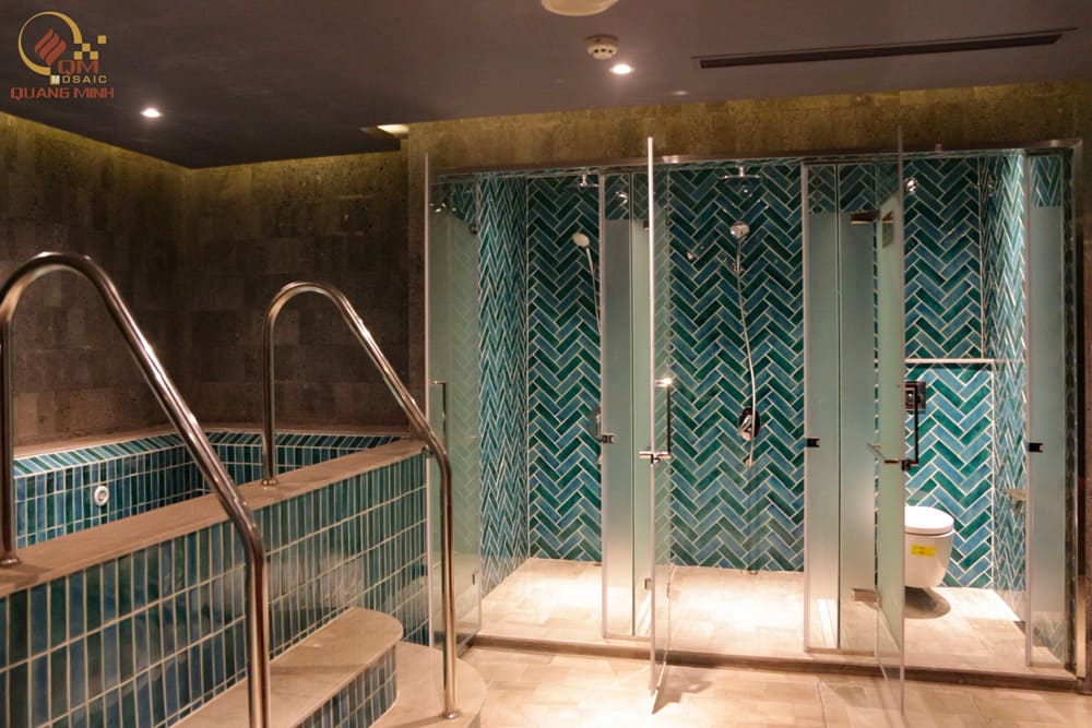 Dự án gạch mosaic gốm tại Leah Silk Hotel 41-43 Hàng Bông