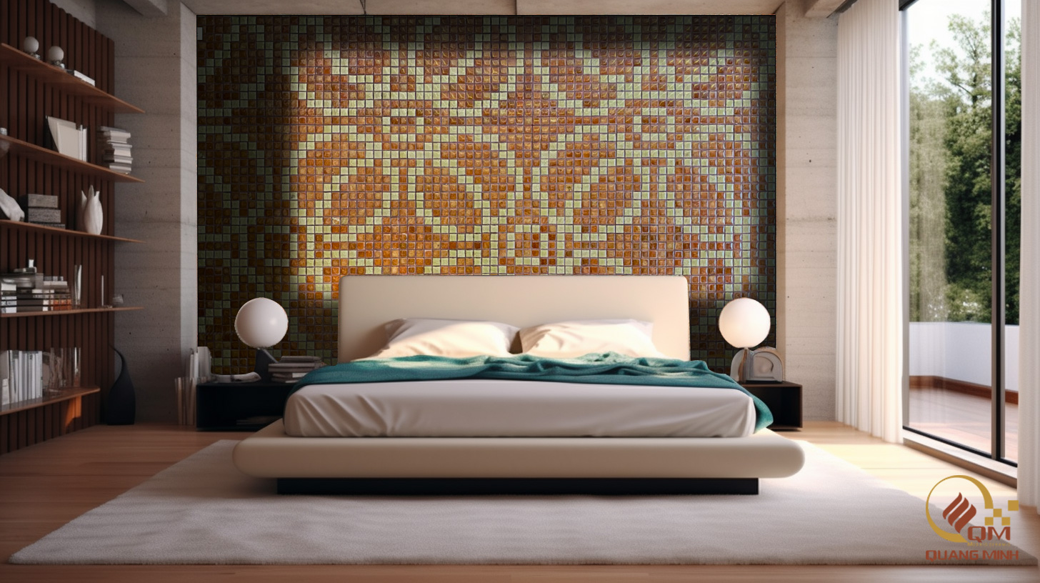 tranh mosaic module trang trí phòng ngủ