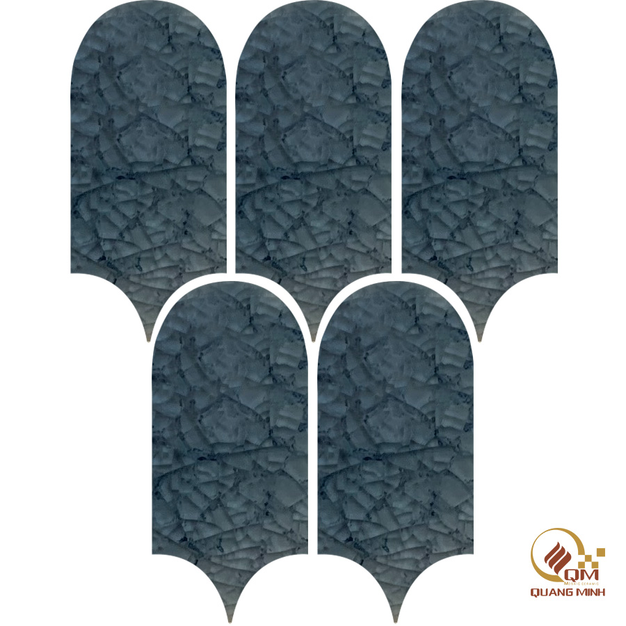 Gạch Lông Vũ mosaic gốm men thủy tinh QM-LVT101