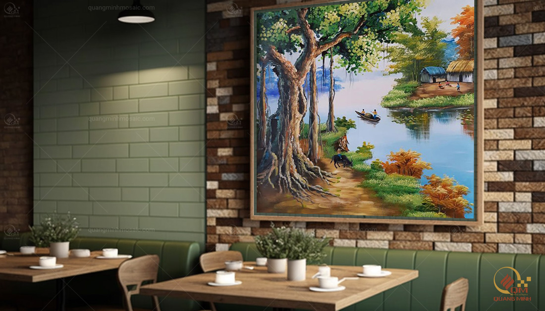 Tranh trang trí tường quán cafe